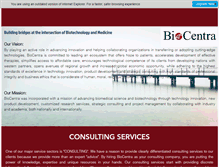 Tablet Screenshot of biocentra.com